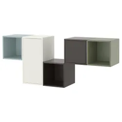 IKEA EKET(295.216.79) комбінація навісної шафи, білий/різнокольоровий