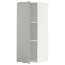 IKEA METOD(895.391.67) настінна шафа з полицями, білий/Хавсторп світло-сірий