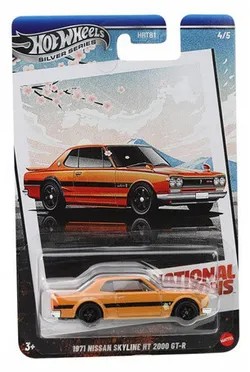 HOT WHEELS СРІБНА СЕРІЯ НАЦІОНАЛЬНІ ІКОНИ 4/5 1971 Nissan Skyline HT 2000 GTR JBY89