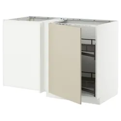 IKEA METOD(895.851.21) Кутовий шафа з висотою полиці, Білий/Havstorp Beige