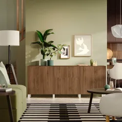 IKEA BESTÅ(496.123.67) поєднання з ящиками, горіх білий/Lappviken/Stubbarp