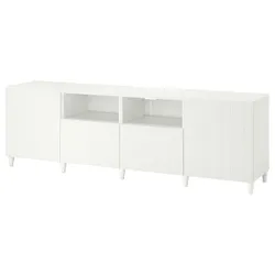 IKEA BESTÅ (093.847.63) Тумба під телевізор з дверцятами та ящиками, білий / Sutterviken / Kabbarp білий