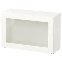 IKEA BESTÅ(790.467.07) сайт, біле / Синдвік біле прозоре скло