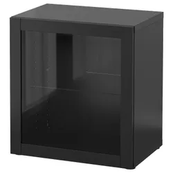 IKEA BESTÅ(590.476.42) сайт, чорно-коричневий / Sindvik чорно-коричневий прозоре скло