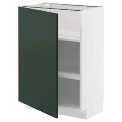 IKEA METOD(195.576.21) підлогова шафа/полиці, білий/Хавсторп темно-зелений