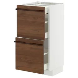 IKEA METOD / MAXIMERA(895.746.41) Кабінет STJ 2FR/3SZU, Білий/Stensta темно -коричневий шпон