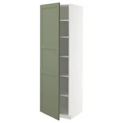IKEA METOD(095.172.73) Високі шафи/полиці, Biały/axstad gria -green