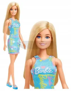 КЛАСИЧНА ЛЯЛЬКА БАРБІ блондинка в блакитній сукні HGM59