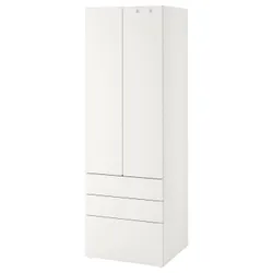 IKEA SMÅSTAD / PLATSA(694.262.08) гардероб, білий білий / з 3 ящиками