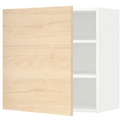 IKEA METOD(094.698.80) навісна шафа з полицями, білий / Askersund світлий попелястий малюнок
