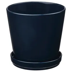 IKEA KLOTLÖNN(105.840.68) горщик з підставкою, Зсередини/Зовнішній/Чорний