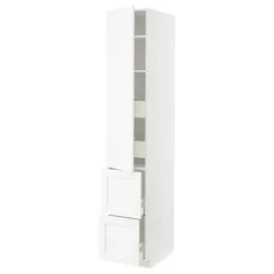 IKEA METOD / MAXIMERA(294.735.55) w sz z pół / 4 szu / drz / 2 fr, Enköping білий/імітація дерева білий