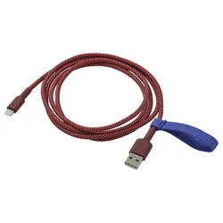 IKEA LILLHULT(006.176.96) USB-A на блискавці, Темно -червоний -браун