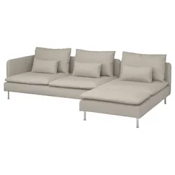 IKEA SÖDERHAMN (594.497.00) 4-місний диван з шезлонгом, і відкритий кінець Fridtun / світло-бежевий