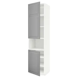 IKEA METOD(994.578.68) шоста висока мікро 2д / пол, білий/Bodbyn сірий