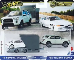 Транспорт команди HOT WHEELS №72 HRV37 '89 Toyota Supra та '18 Toyota 4Runner