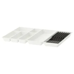 IKEA UPPDATERA(895.010.65) Лоток для столових приборів+новий, білий/антрацит