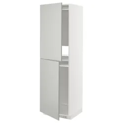 IKEA METOD(295.393.68) висока шафа для холодильника/морозильника, білий/Хавсторп світло-сірий