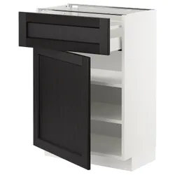 IKEA METOD / MAXIMERA (094.609.50) шафа stj szu / двер, білий/забарвлений лерхітановим чорним