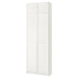 IKEA BILLY / OXBERG(294.248.38) книжкова шафа з надбудовою/дверцями, білий