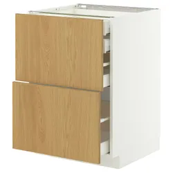 IKEA METOD / MAXIMERA(896.014.80) Stj 2fr/2n/wed/w, Білий/Сінарп навколо дуба