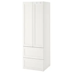 IKEA SMÅSTAD / PLATSA (194.308.49) гардероб, біла біла рамка / з 2 ящиками
