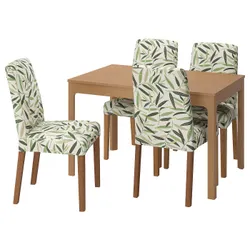 IKEA EKEDALEN / BERGMUND(394.084.75) стіл і 4 стільці, наслідування. dębu / Fågelfors wielobolorny