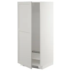 IKEA METOD(792.744.69) висота шафи / замок, білий/Lerhyttan світло-сірий