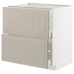 IKEA METOD / MAXIMERA(094.080.71) sz stj 2fr / 2in szu, білий / Stensund beige