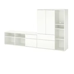 IKEA VIHALS(994.406.13) Поєднання телевізор/книжкова шафа, білий