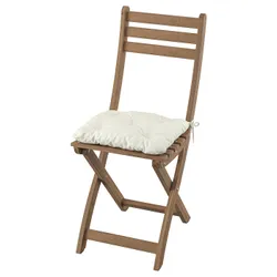 IKEA ASKHOLMEN(995.753.05) стілець, сад, Складний темно -коричневий/куддарна світло -сірий -рог