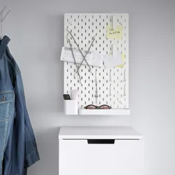 IKEA SKÅDIS(392.165.89) комбінована перфорована дошка, білий