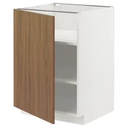 IKEA METOD(495.195.00) підлогова шафа/полиці, білий/Тісторп імітація коричневого горіха