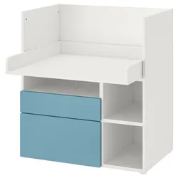 IKEA SMÅSTAD(295.832.24) стіл, Білий синій/з 2 ящиками
