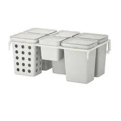 IKEA HÅLLBAR(093.096.98) рішення сортування сміття, для кухонних ящиків МЕТОД вентильований/світло-сірий