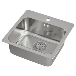 IKEA LÅNGUDDEN (591.573.91) врізна раковина, 1 чаша, нержавіюча сталь