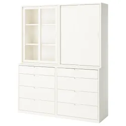 IKEA TONSTAD(595.478.85) поєднання з ящиками, вершки/скло