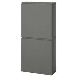 IKEA BESTÅ(995.081.27) настінна шафа/2 двері, темно-сірий/Västerviken темно-сірий