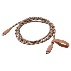 IKEA LILLHULT(006.177.00) USB-C на блискавці, рожевий/бежевий