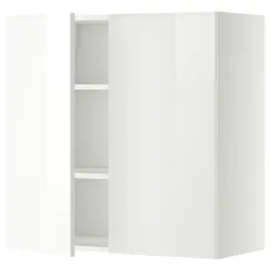IKEA METOD(594.589.21) навісна шафа з полицями / 2 двер, білий / Ringhult білий