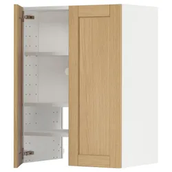 IKEA METOD(295.093.90) шафа з витяжкою та полицею/дверями, білий/Дуб Форсбака