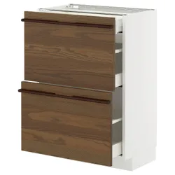 IKEA METOD / MAXIMERA(795.746.46) Кабінет STJ 2FR/3SZU, Білий/Stensta темно -коричневий шпон