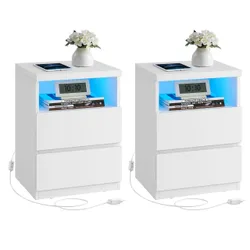 Набір приліжкових столів зі світлодіодним освітленням