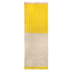 IKEA MÄVINN(106.151.21) плоский тканий килим, візерунок жовтий/смугастий