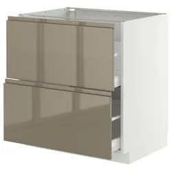 IKEA METOD / MAXIMERA(495.770.57) STJ 2FR/2W, білий/Voxtorp Gloss Dark -brown