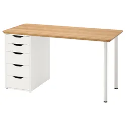 IKEA ANFALLARE / ALEX(594.177.42) письмовий стіл, бамбук / білий