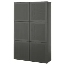 IKEA BESTÅ(095.081.41) комбінація з дверима, темно-сірий/Мертвікен темно-сірий