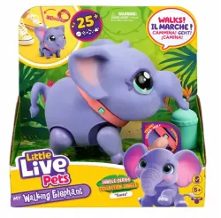Пластикова іграшка слоник, Слоник на повідку, Слоник LITTLE LIVE PETS, Інтерактивний слоник на повідку