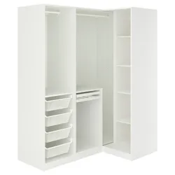 IKEA PAX / FYRUDDEN(695.817.51) кутовий гардероб, білий/синій