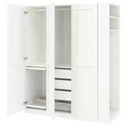 IKEA PAX / GRIMO(496.235.68) комбінований гардероб, білий білий/білий
